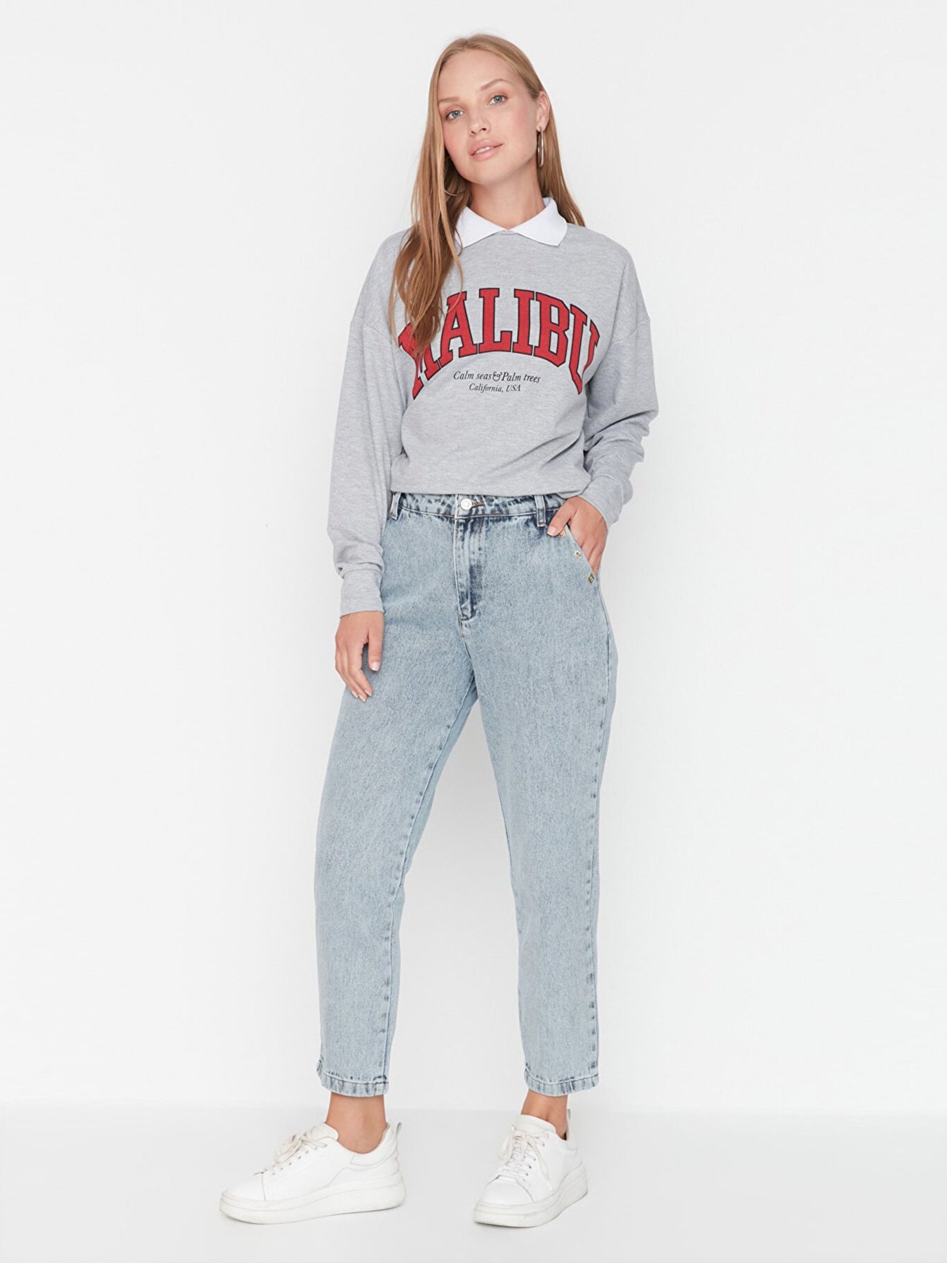 Прямые джинсы Trendyol модель TCTAW23JE00058/Mavi Прямые джинсы Trendyol модель TCTAW23JE00058/Mavi Фото