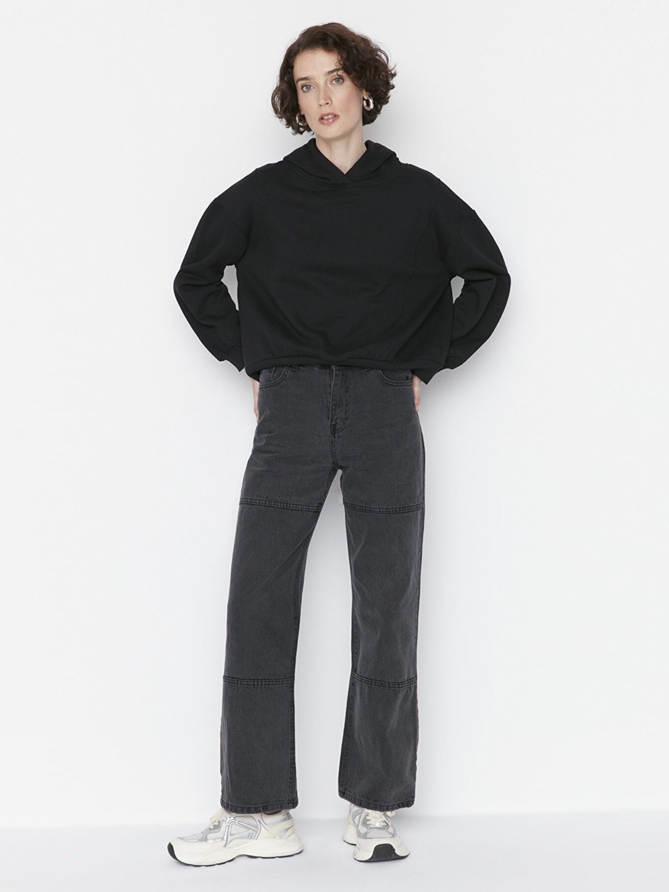 Прямые джинсы Trendyol модель TCTAW23JE00063/Antrasit Фото