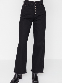 Прямые джинсы Trendyol модель TCTAW23JE00073/Siyah Фото