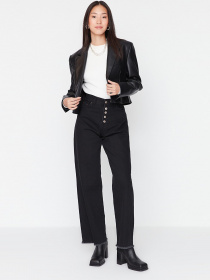 Прямые джинсы Trendyol модель TCTAW23JE00073/Siyah Фото