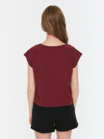 Футболка Trendyol модель THMSS22TS2320/Bordo Фото