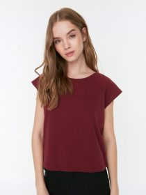 Футболка Trendyol модель THMSS22TS2320/Bordo Фото