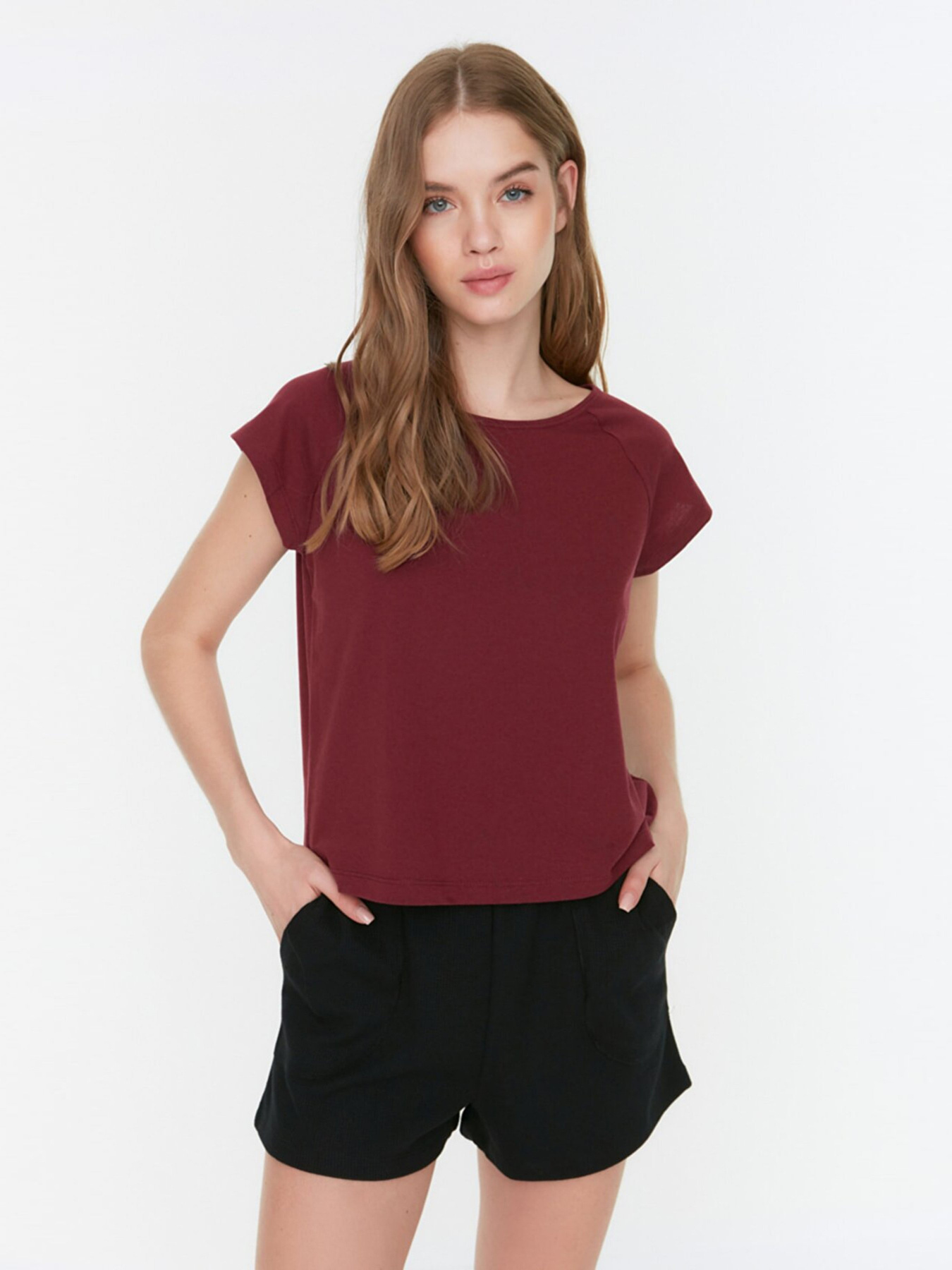 Футболка Trendyol модель THMSS22TS2320/Bordo Фото