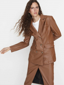 Блейзер Trendyol модель TWOAW23BC00051/Kahverengi Фото