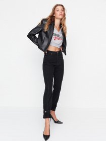 Зауженные джинсы Trendyol модель TWOAW23JE00025/Siyah Фото