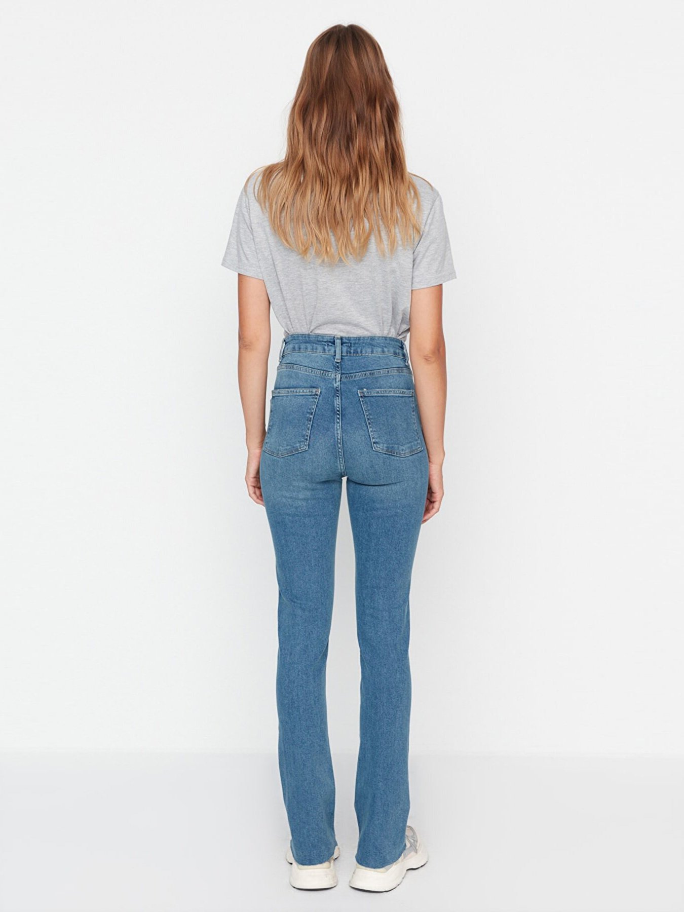 Прямі джинси Trendyol модель TWOAW23JE00106/Mavi Фото