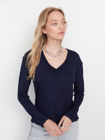 Лонгслив Trendyol модель TWOAW23TS00055/Lacivert Фото