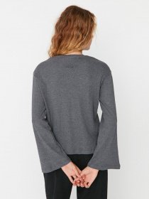 Лонгслив Trendyol модель TWOAW23TS00058/Antrasit Фото
