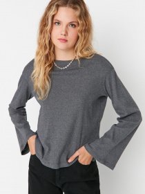 Лонгслив Trendyol модель TWOAW23TS00058/Antrasit Фото
