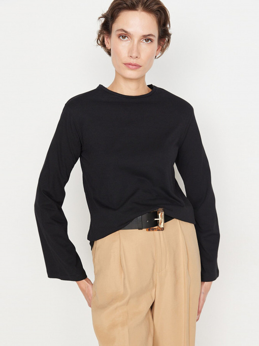 Лонгслів Trendyol модель TWOAW23TS00058/Siyah Фото