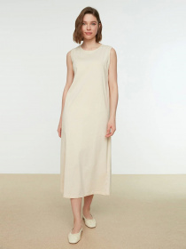 Платье макси Trendyol модель TCTSS21UK0034/Bej Фото