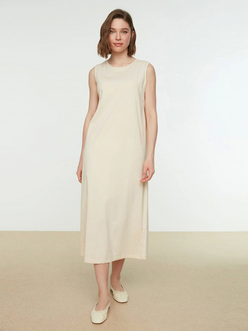 Платье макси Trendyol модель TCTSS21UK0034/Bej Фото