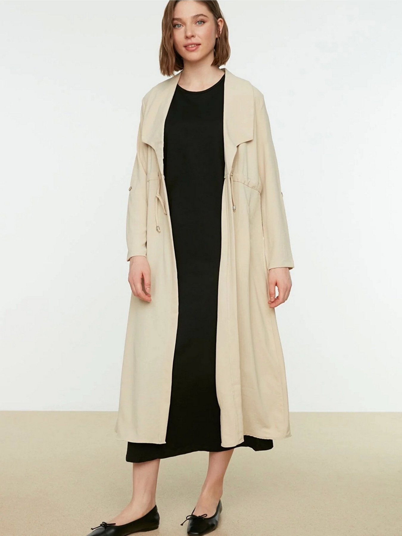 Платье макси Trendyol модель TCTSS21UK0034/Siyah Фото