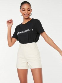 Джинсові шорти Trendyol модель TWOSS20SR0231/Ekru Фото