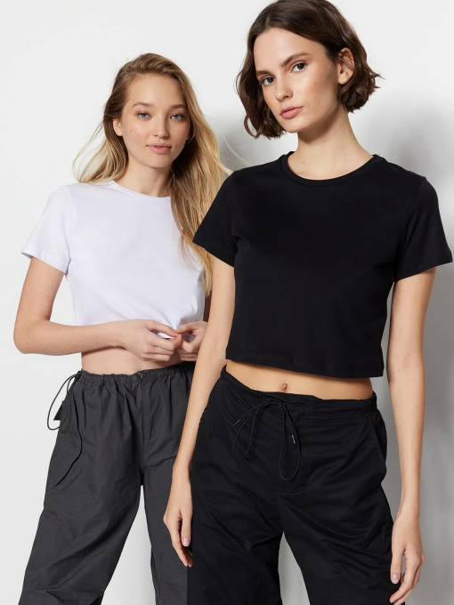 Набор футболок Trendyol модель TWOSS20TS1480/Siyah-Beyaz Фото