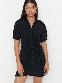 Платье мини Trendyol модель TWOSS22EL00426/Siyah Фото