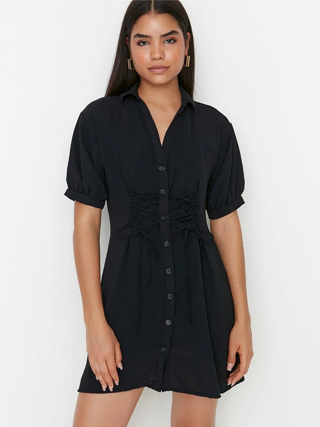 Сукня міні Trendyol модель TWOSS22EL00426/Siyah Фото