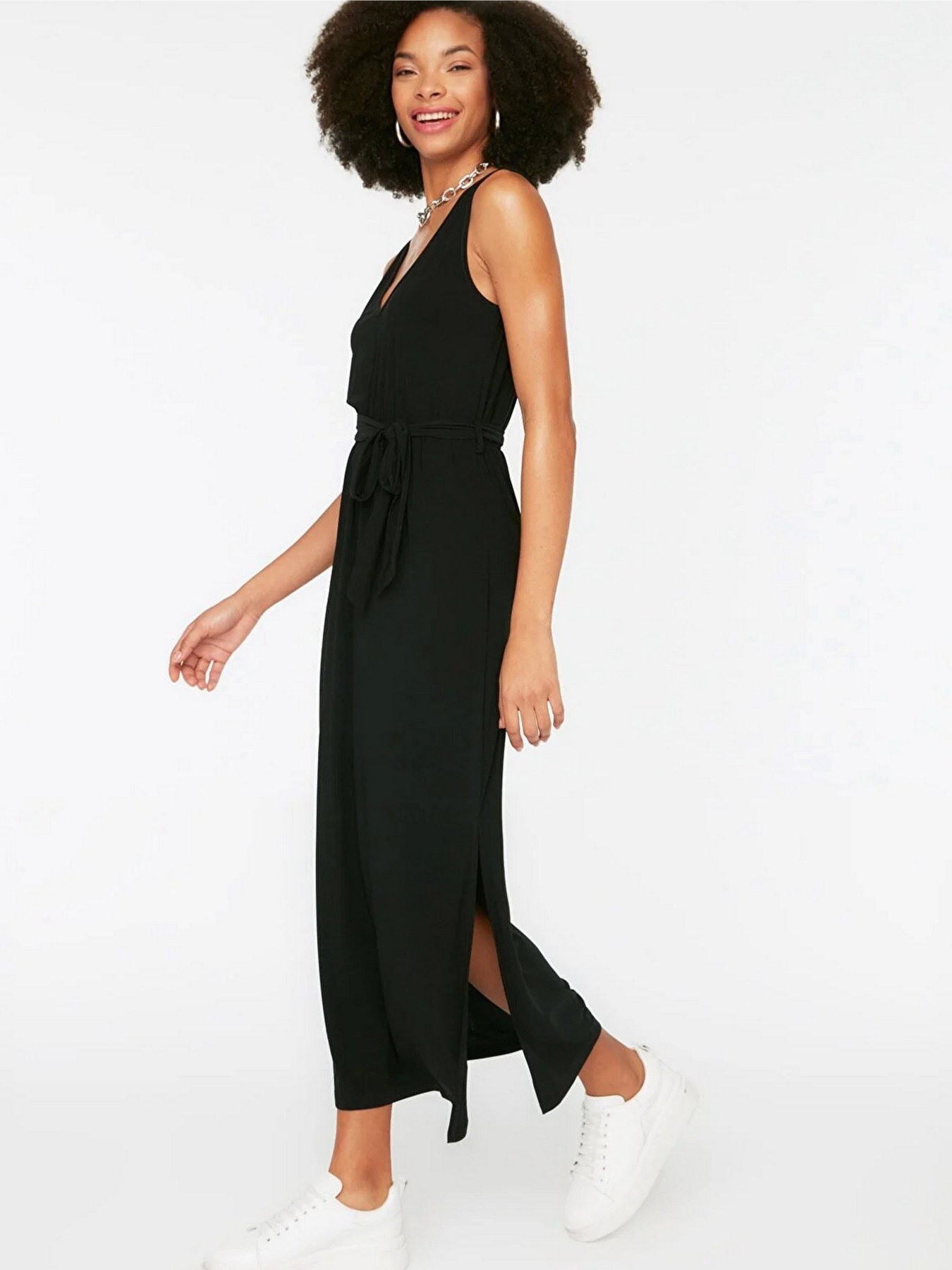 Платье макси Trendyol модель TWOSS22EL2795/Siyah Фото