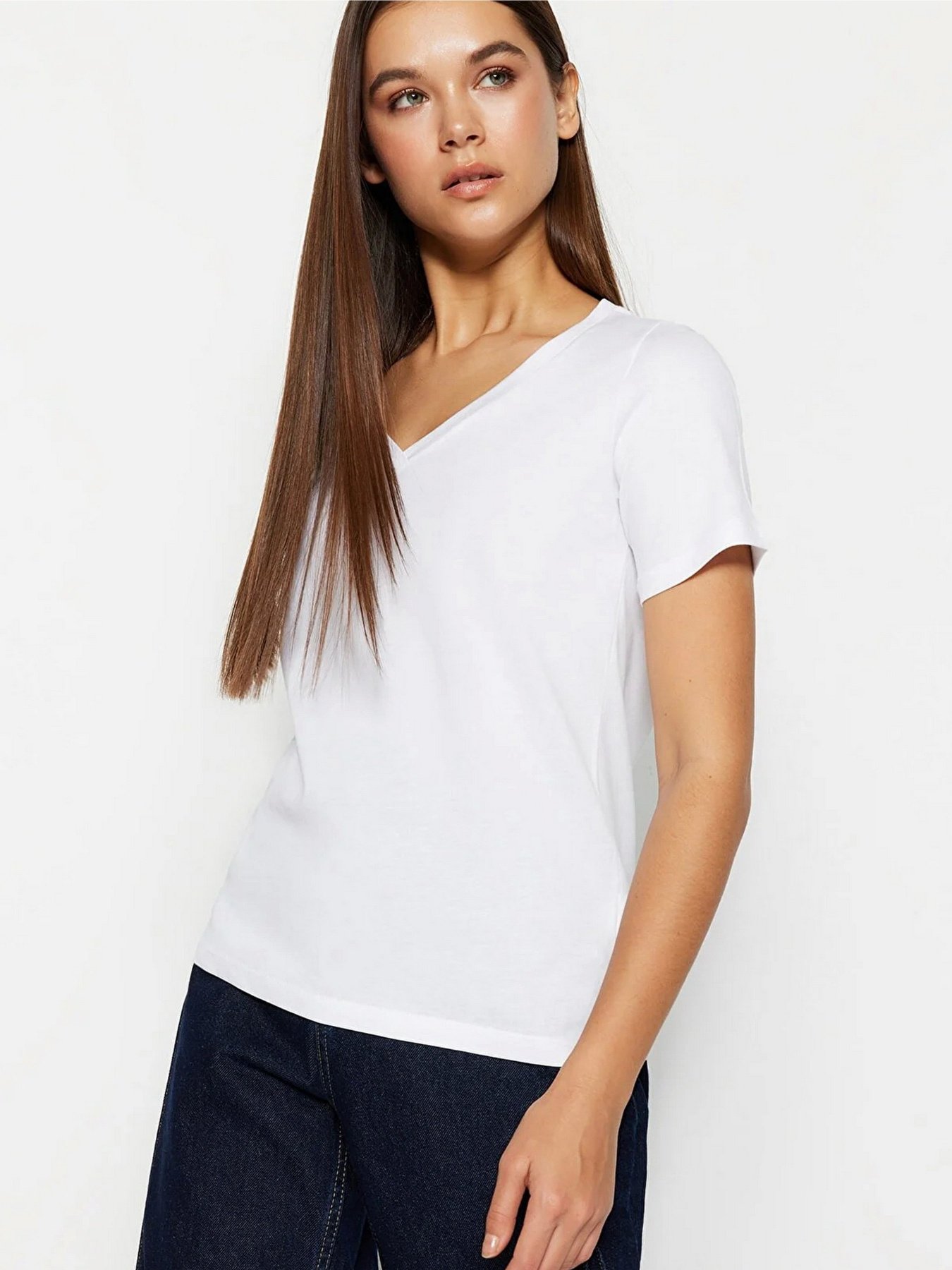 Футболка Trendyol модель TWOSS23TS00001/Beyaz Фото