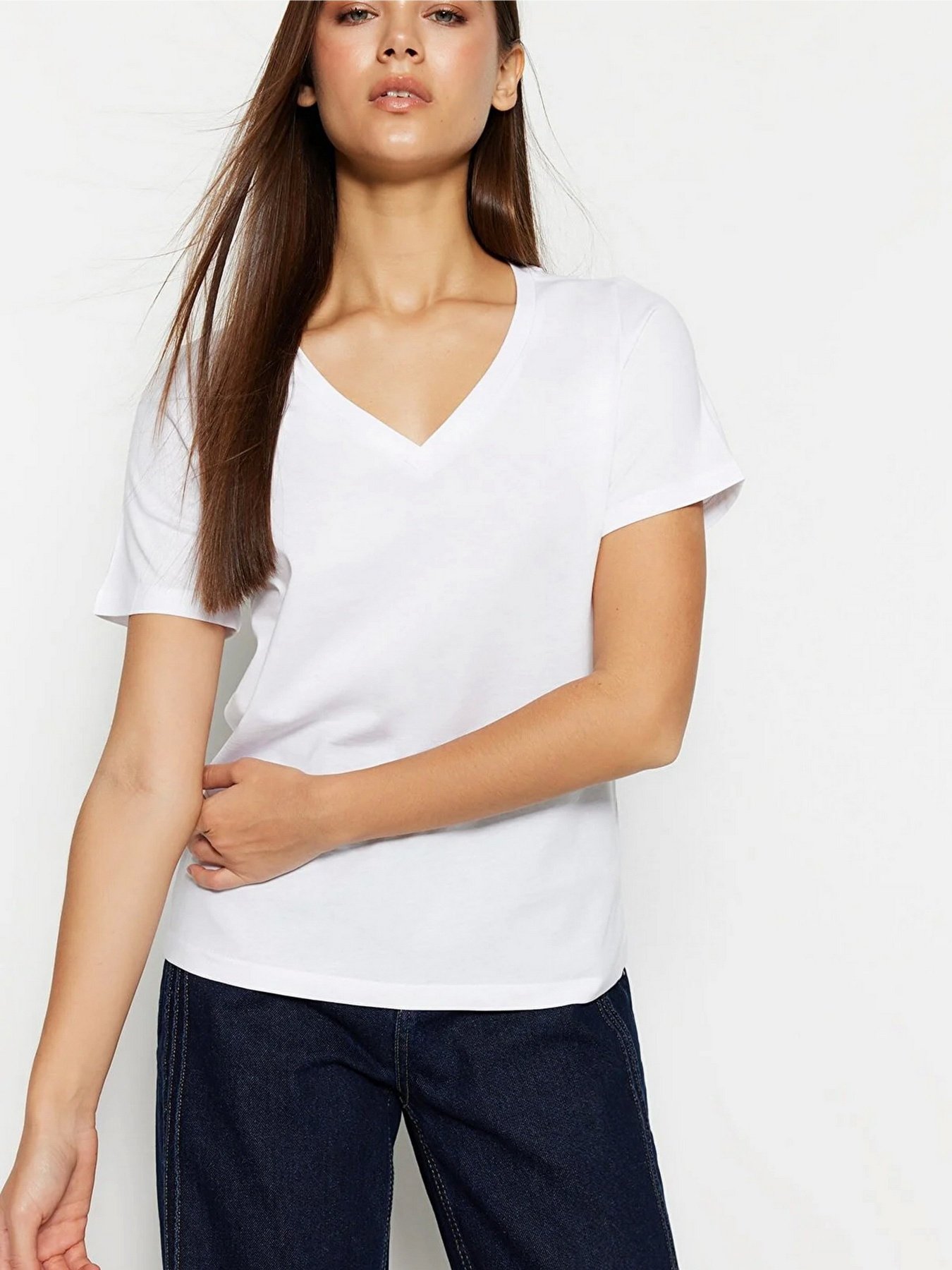 Футболка Trendyol модель TWOSS23TS00001/Beyaz Фото