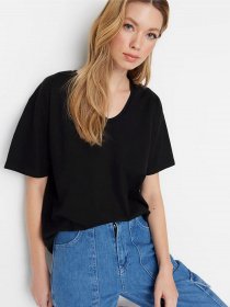 Футболка Trendyol модель TWOSS23TS00003/Siyah Фото