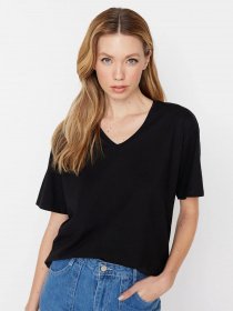 Футболка Trendyol модель TWOSS23TS00003/Siyah Фото