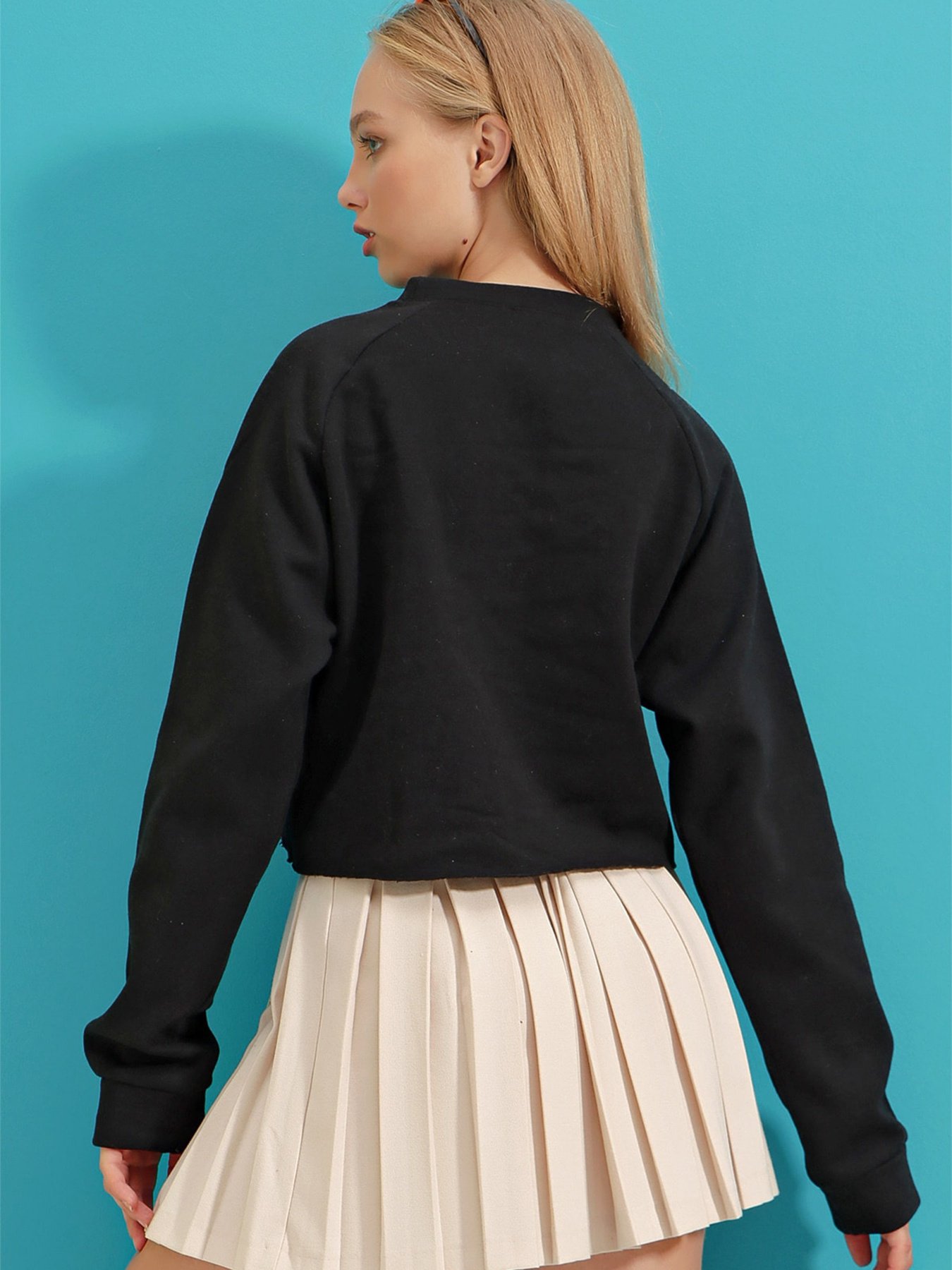 Свитшот Trend Alacati Stili модель ALC-774-002/Siyah Фото