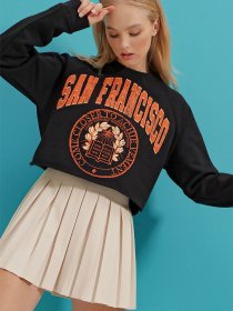 Свитшот Trend Alacati Stili модель ALC-774-002/Siyah Фото