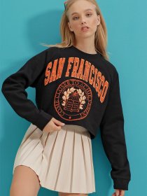 Свитшот Trend Alacati Stili модель ALC-774-002/Siyah Фото