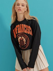 Свитшот Trend Alacati Stili модель ALC-774-002/Siyah Фото