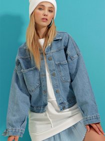 Джинсова куртка Trend Alacati Stili модель ALC-X3631-RV/Mavi Фото