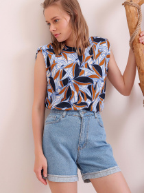 Джинсовые шорты Trend Alacati Stili модель ALC-X5938/Acik Mavi Фото