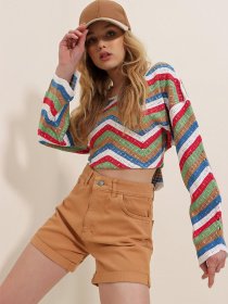 Джинсовые шорты Trend Alacati Stili модель ALC-X5938/Camel Фото