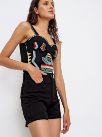 Шорты джинсовые Trend Alacati Stili модель ALC-X5938/Siyah Фото