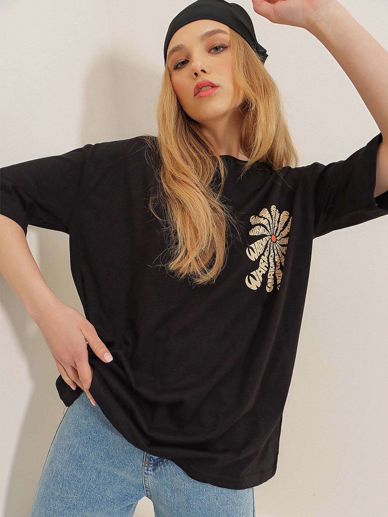 Футболка Trend Alacati Stili модель ALC-X7978/Siyah Фото