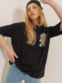 Футболка Trend Alacati Stili модель ALC-X7978/Siyah Фото