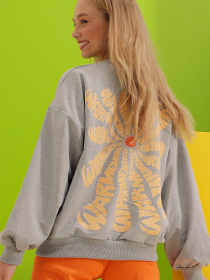 Свитшот Trend Alacati Stili модель ALC-X8964/Gri Фото