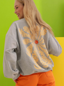 Свитшот Trend Alacati Stili модель ALC-X8964/Gri Фото