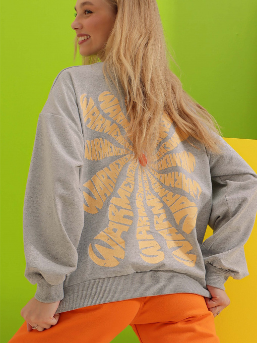 Світшот Trend Alacati Stili Модель ALC-X8964/Gri Фото