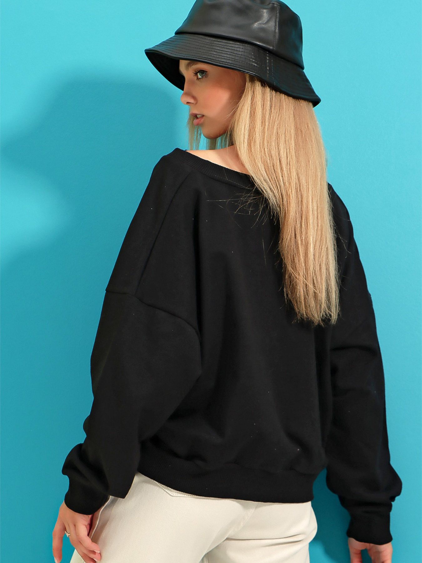 Свитшот Trend Alacati Stili модель MDA-1029/Siyah Фото