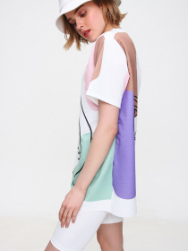 Футболка Trend Alacati Stili модель MDA-1106/Pudra Фото