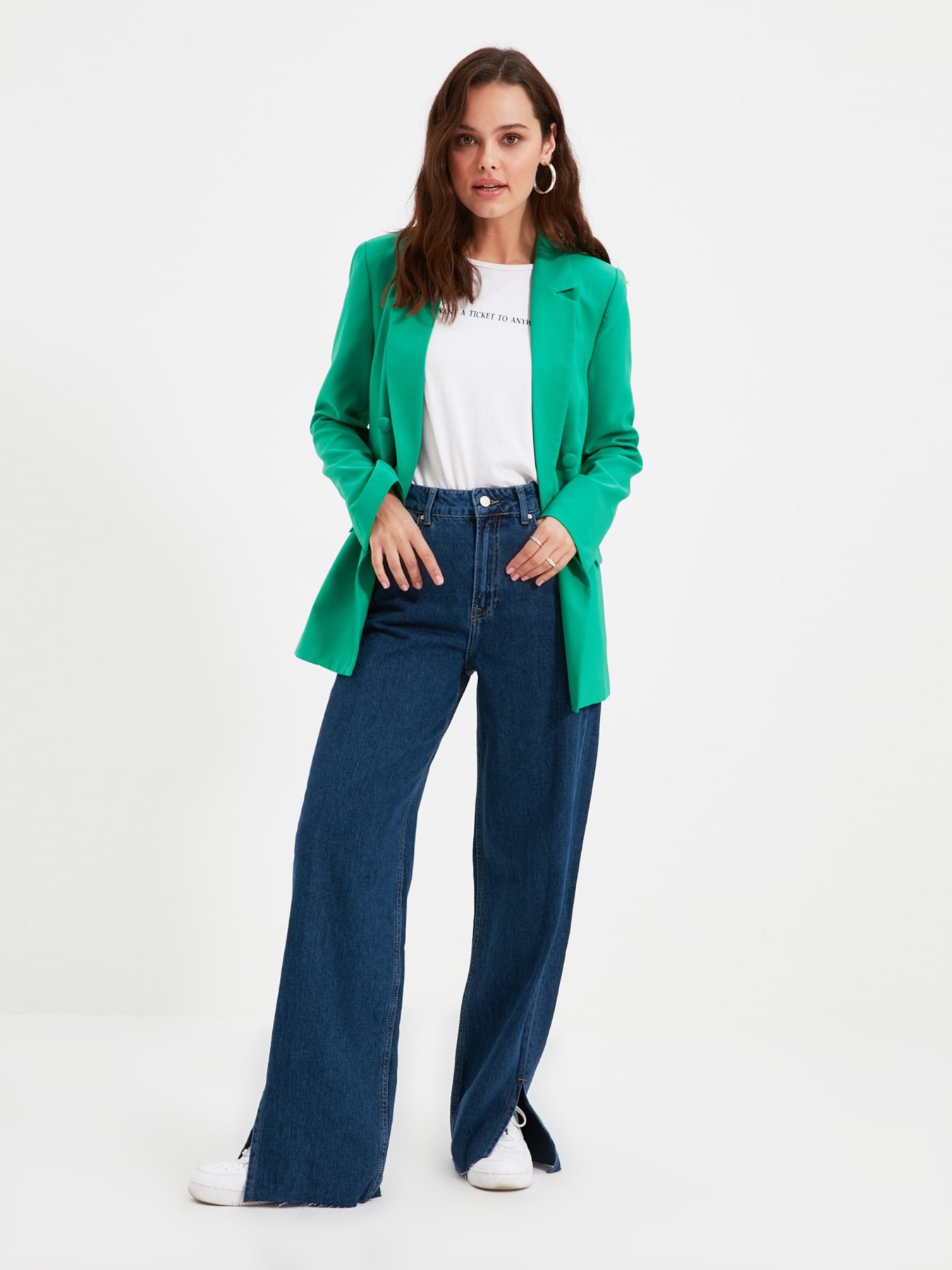 Широкие джинсы Trendyol модель TCTAW22JE0340/Mavi Фото