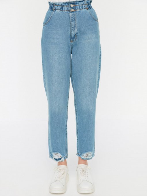 Прямі джинси Trendyol модель TCTSS21JE0603/Indigo Фото