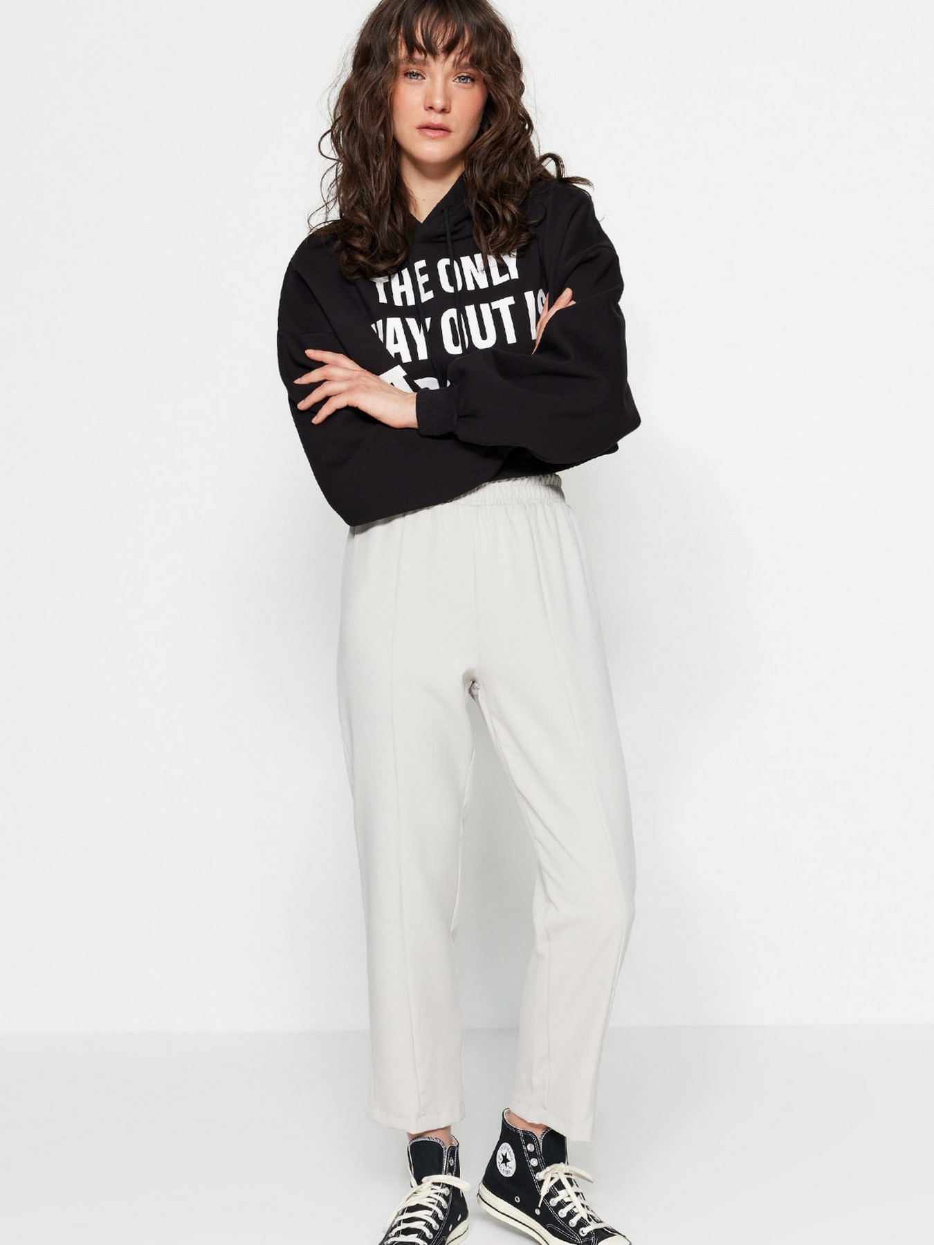 Брюки классические Trendyol модель TCTSS21PL0570/Gri Фото