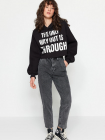 Джинсы мом Trendyol модель TCTSS22JE0048/Antrasit Фото