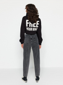 Джинси мом Trendyol модель TCTSS22JE0048/Antrasit Фото