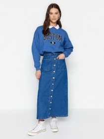 Юбки Trendyol модель TCTSS23EE00002/Koyu Mavi Фото