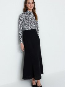 Юбка макси Trendyol модель TCTSS23EE00005/Siyah Фото