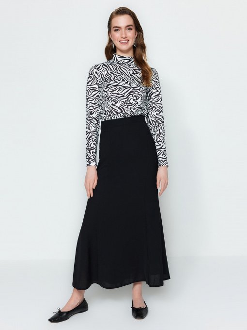 Спідниця максі Trendyol модель TCTSS23EE00005/Siyah Фото