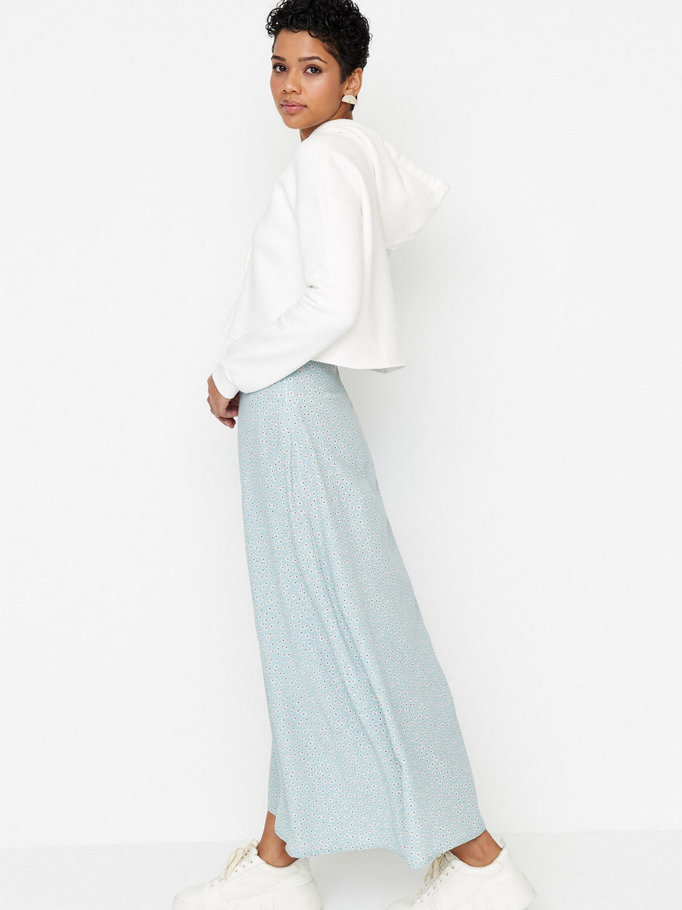 Спідниця максі Trendyol модель TCTSS23EE00007/Acik Yesil Фото